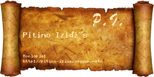 Pitino Iziás névjegykártya